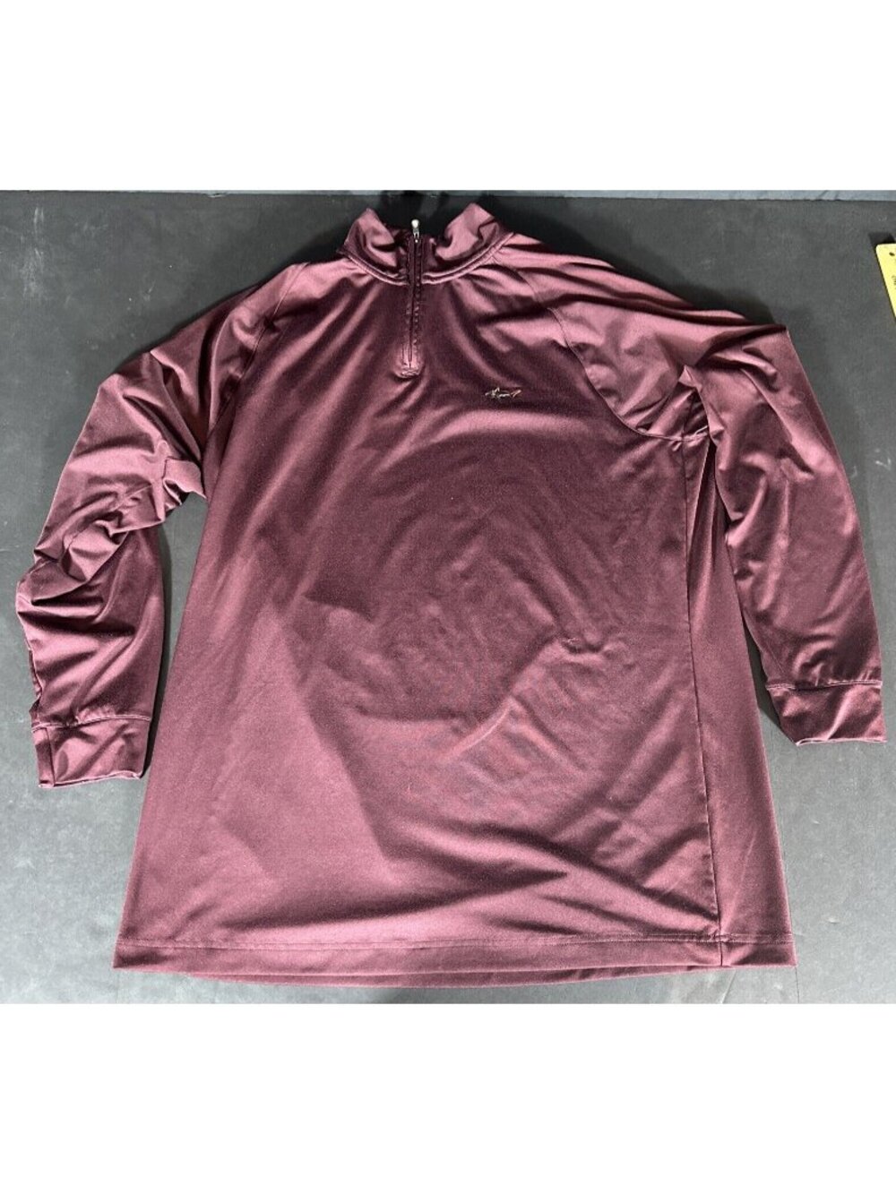 Greg Norman Mens Sweatshirt XL Extra Large Burgundy Long Sleeve 1/4 Zip Pullover